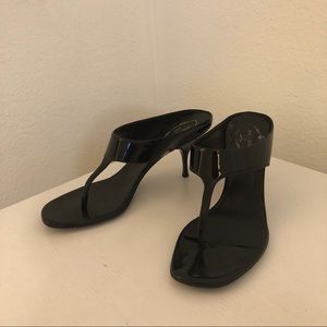 Vintage Prada Patent Leather thong heels